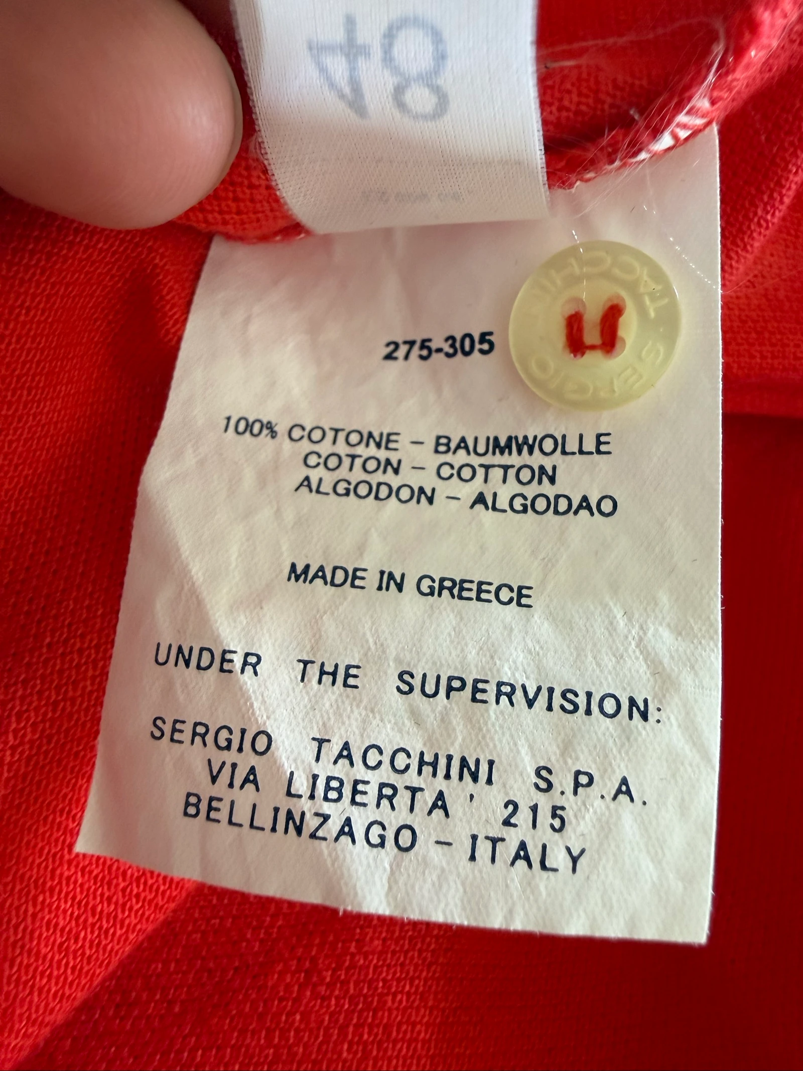Polo Sergio Tacchini Dames T42 – Rood & Marineblauw – 100% Katoen – Perfecte staat – photo 9